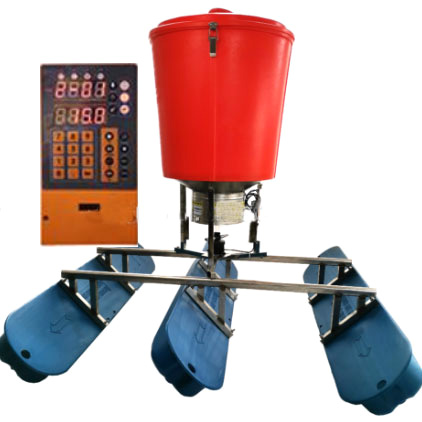 High Quality Solar Powered Auto Feeding Machine For Fish pond and shrimp pond